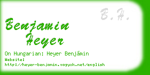 benjamin heyer business card